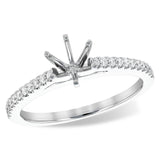 14KT Gold Diamond Semi-Mount Engagement Ring