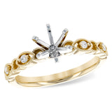 14KT Gold Diamond Semi-Mount Engagement Ring