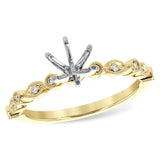 14KT Gold Diamond Semi-Mount Engagement Ring