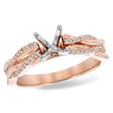 14KT Gold Diamond Semi-Mount Engagement Ring