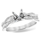 14KT Gold Diamond Semi-Mount Engagement Ring