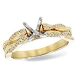14KT Gold Diamond Semi-Mount Engagement Ring