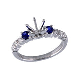 14KT Gold Sapphire Semi-Mount Engagement Ring