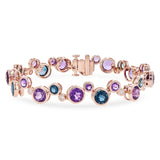 14KT Gold Amethyst & Blue Topaz Bracelet
