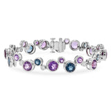 14KT Gold Amethyst & Blue Topaz Bracelet