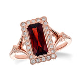 14KT Gold Ladies Garnet Fashion Ring