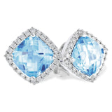 14KT Gold Aqua Earrings