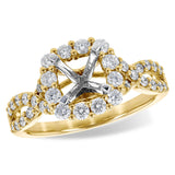 14KT Gold Diamond Semi-Mount Engagement Ring