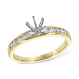 14KT Gold Diamond Semi-Mount Engagement Ring