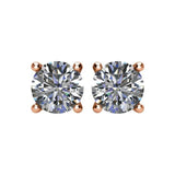 14K Rose 2 CTW Natural Diamond Stud Earrings