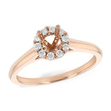 14KT Gold Semi-Mount Engagement Ring
