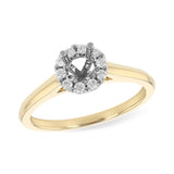 14KT Gold Semi-Mount Engagement Ring