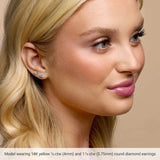 14K Yellow Gold 1/5 CTW Lab-Grown Diamond 4-Prong Stud Earrings