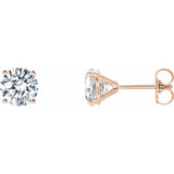 14K Rose Gold 1/2 CTW Lab-Grown Diamond 4-Prong Stud Earrings