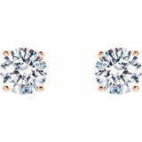 14K Rose Gold 5/8 CTW Lab-Grown Diamond 4-Prong Stud Earrings