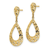 14k D/C Dangle Post Earrings