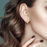 1/20 Ctw Petite Lipstick Round Cut Diamond Fashion Stud Earrings in 10K Yellow Gold