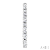 1/2 Ctw French Pave Set Round Cut Diamond Fashion Half Hoop Earrings in 14K White Gold