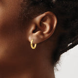 14k Polished Hollow Hoop Earrings