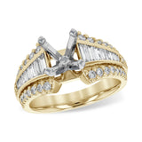 14KT Gold Diamond Semi-Mount Engagement Ring
