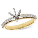 14KT Gold Diamond Semi-Mount Engagement Ring