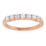 14K Rose 3/8 CTW Lab-Grown Diamond Anniversary Band