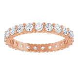 14K Rose 1 3/8 CTW Lab-Grown Diamond Eternity Band