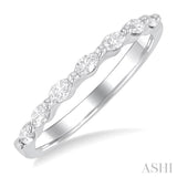 1/3 ctw East-West Set Marquise Cut Diamond Wedding Band in 14K White Gold