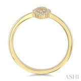 1/6 Ctw Petite Marquise Shape Round Cut Diamond Cluster Fashion Ring in 10K Yellow Gold