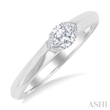 1/3 Ctw East-West Set Marquise Cut Diamond Solitaire Fashion Ring in 14K White Gold