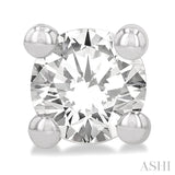 1/20 Ctw Round Cut Diamond Stud Earrings in 14K White Gold