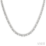 1/4 Ctw Bold Panther Link Round Cut Diamond Fashion Necklace in Sterling Silver