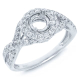 0.40ct 14k White Gold Diamond Semi-mount Ring