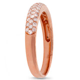 0.38ct 14k Rose Gold Diamond Lady's Pave Band