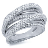 1.75ct 14k White Gold Diamond Bridge Ring