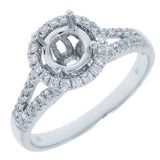 0.29ct 14k White Gold Diamond Semi-mount Ring