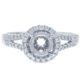 0.29ct 14k White Gold Diamond Semi-mount Ring