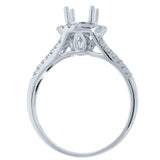 0.29ct 14k White Gold Diamond Semi-mount Ring