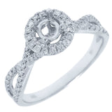 0.25ct 14k White Gold Diamond Semi-mount Ring