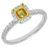 0.29ct 14k Two-tone Gold Diamond Semi-mount Ring