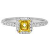 0.29ct 14k Two-tone Gold Diamond Semi-mount Ring