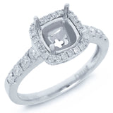 0.48ct 14k White Gold Diamond Semi-mount Ring