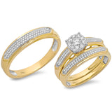 0.59ct 14k Yellow Gold Diamond Trio Set