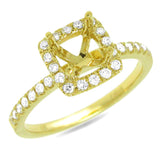 0.30ct 18k Yellow Gold Diamond Semi-mount Ring