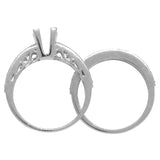 0.70ct 14k White Gold Diamond Semi-mount Ring 2-pc