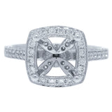 0.81ct 18k White Gold Diamond Semi-mount Ring