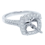 0.81ct 18k White Gold Diamond Semi-mount Ring