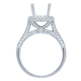 0.81ct 18k White Gold Diamond Semi-mount Ring