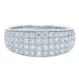 0.94ct 14k White Gold Diamond Pave Lady's Band