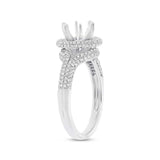 0.68ct 18k White Gold Diamond Semi-mount Ring